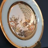 Assiette d'art traditionnel japonais Chokin édition limité numérotée (3472/7500) et signée.