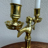 Pair of tripod candlesticks late XIX