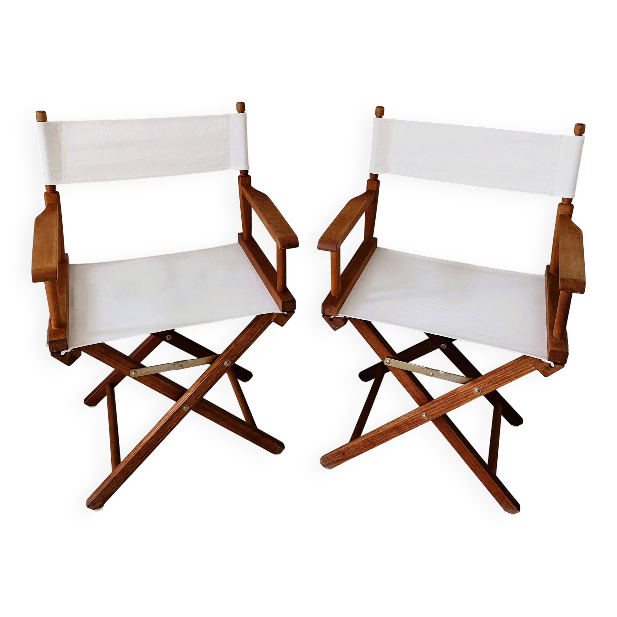 Fauteuils style "réalisateur" anciens