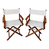 Fauteuils style "réalisateur" anciens