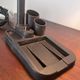 Red phase desk lamp