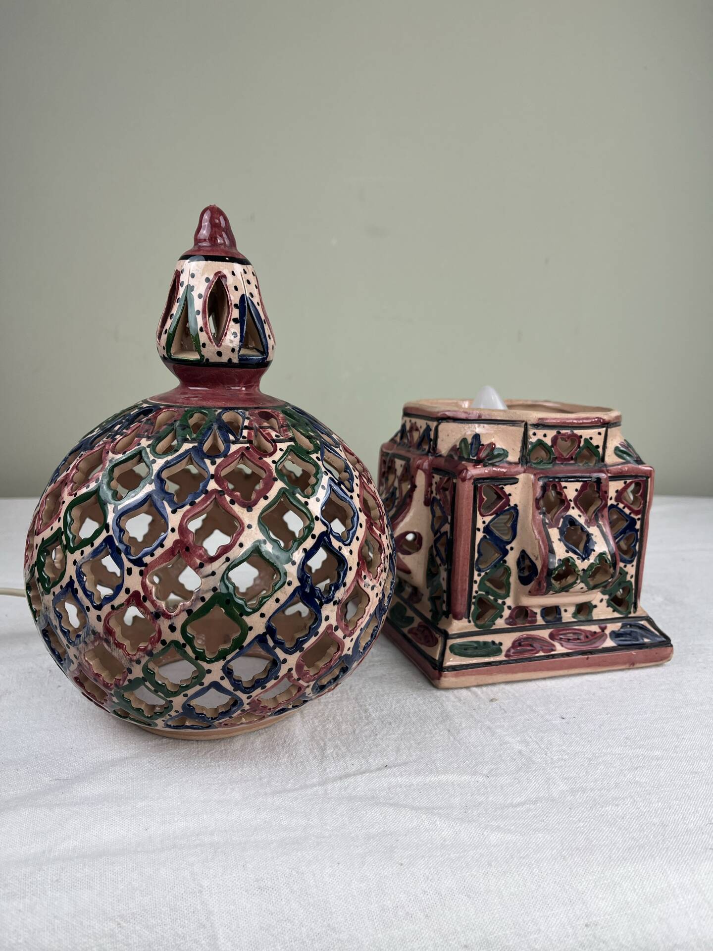 Lampe artisanale ethnique