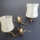 Pair of vintage gold wall sconces France