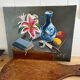 Tableau nature morte, huile sur toile