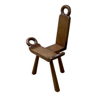 Vintage 1960s brutalist tripod chair