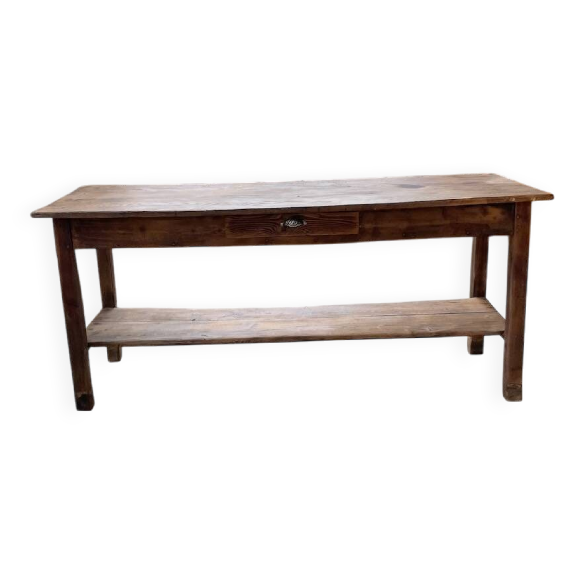 Drapery console table in pine