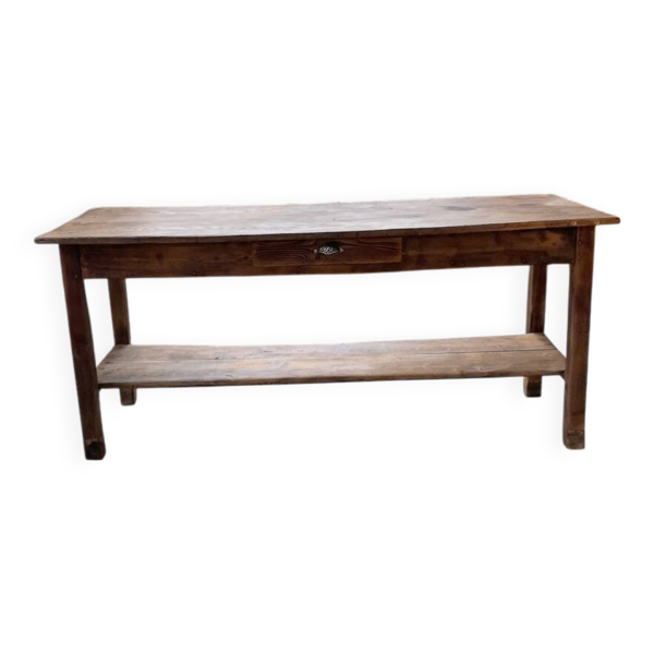 Console table drapière en pin