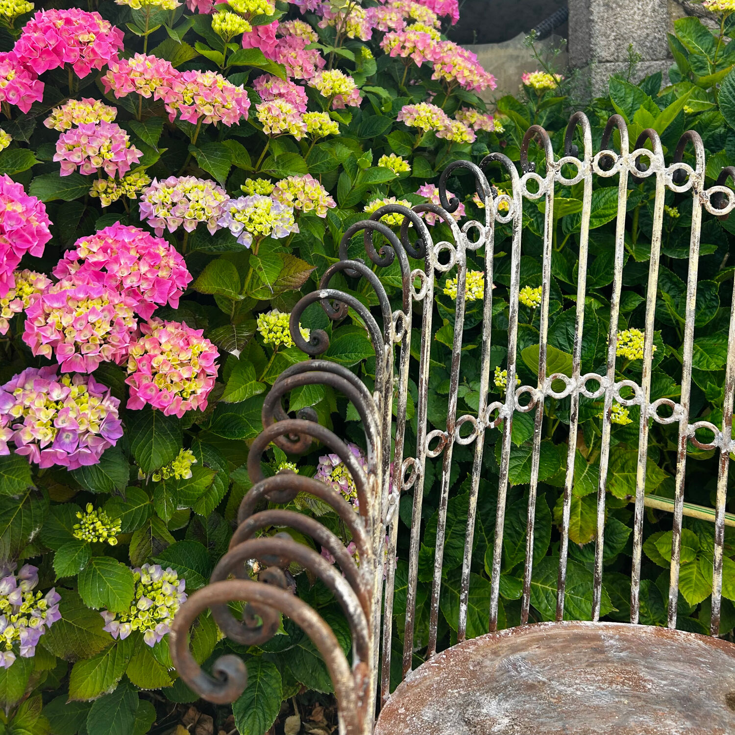 Wrought iron armchair