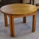 Round table in solid oak by Maison Regain 1970s