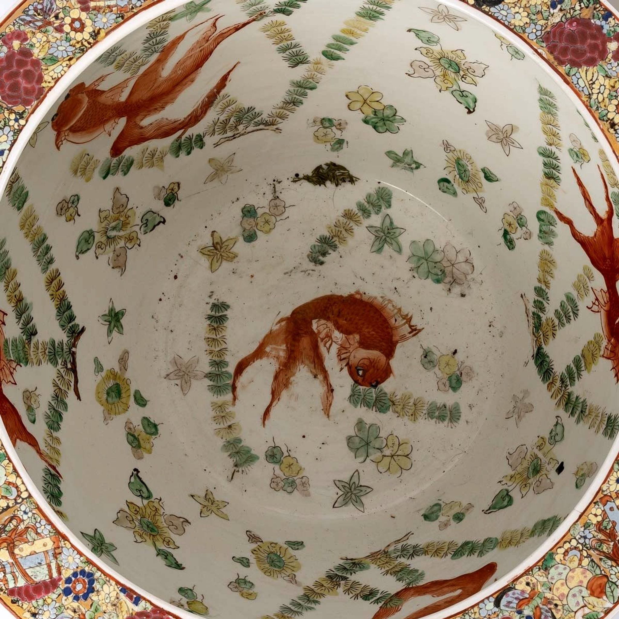 Pair fish aquarium - chinese porcelain - cloisonné enamel - canton - epoch: xxth century