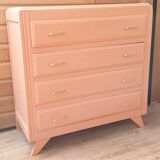 vintage salmon chest of drawers