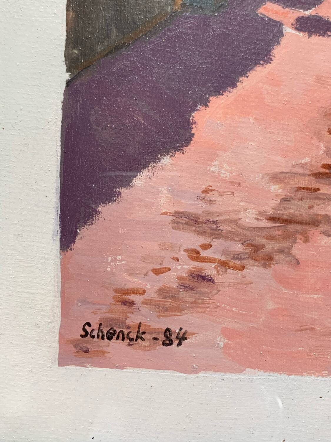 Chemin de Fabron Nice old painting signed dated vintage