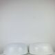 Pair of opaline ball wall lights, vintage half spheres