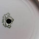 Set of two white porcelain cake stands, former royal factory, Limoges