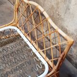 Vintage rattan bed