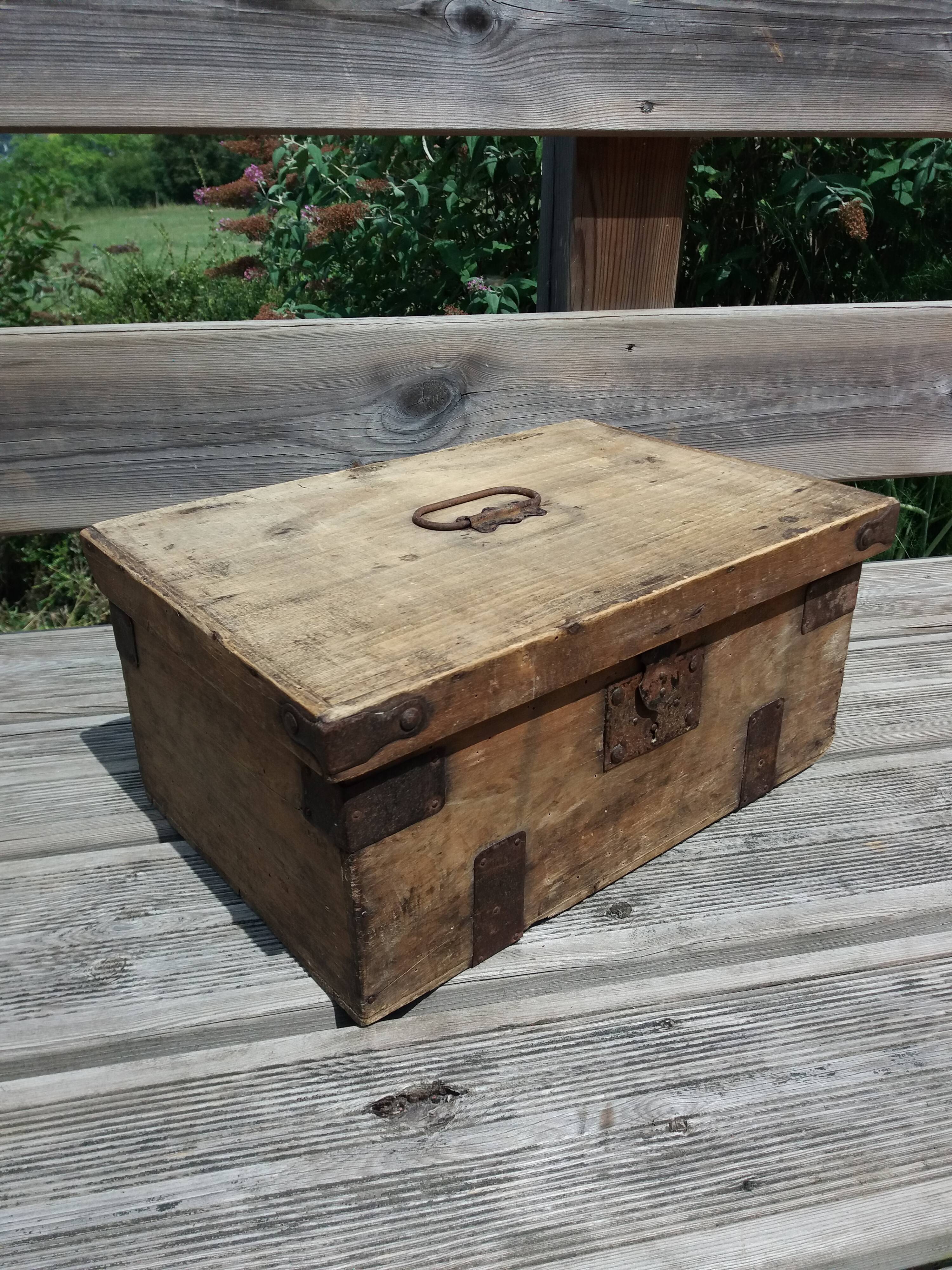 Old wooden box chest