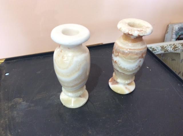 2 soliflore vases in onyx