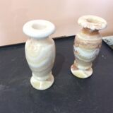 2 soliflore vases in onyx