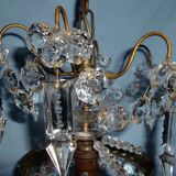Petit lustre  "Rivière de diamants" en cristal blanc