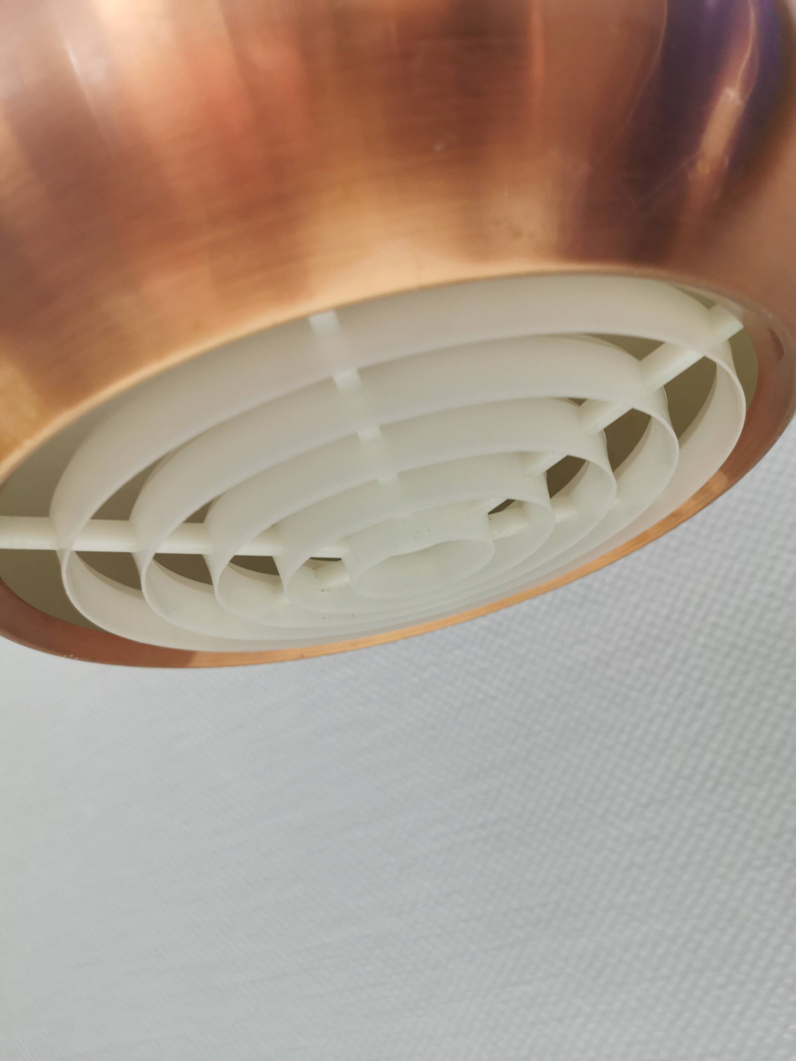 Top-class designer lamp model Medio in metal copper color