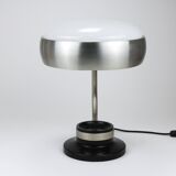 Oscar Torlasco black and nickel swivel desk lamp, Lumi Milano, Italy, 1960s.