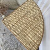 Vintage rattan corner shelf