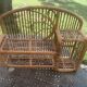 Bamboo and rattan shelf, designer and vintage, to hang or place