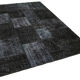 Hand-knotted turkish vintage 170 cm x 243 cm black patchwork rug