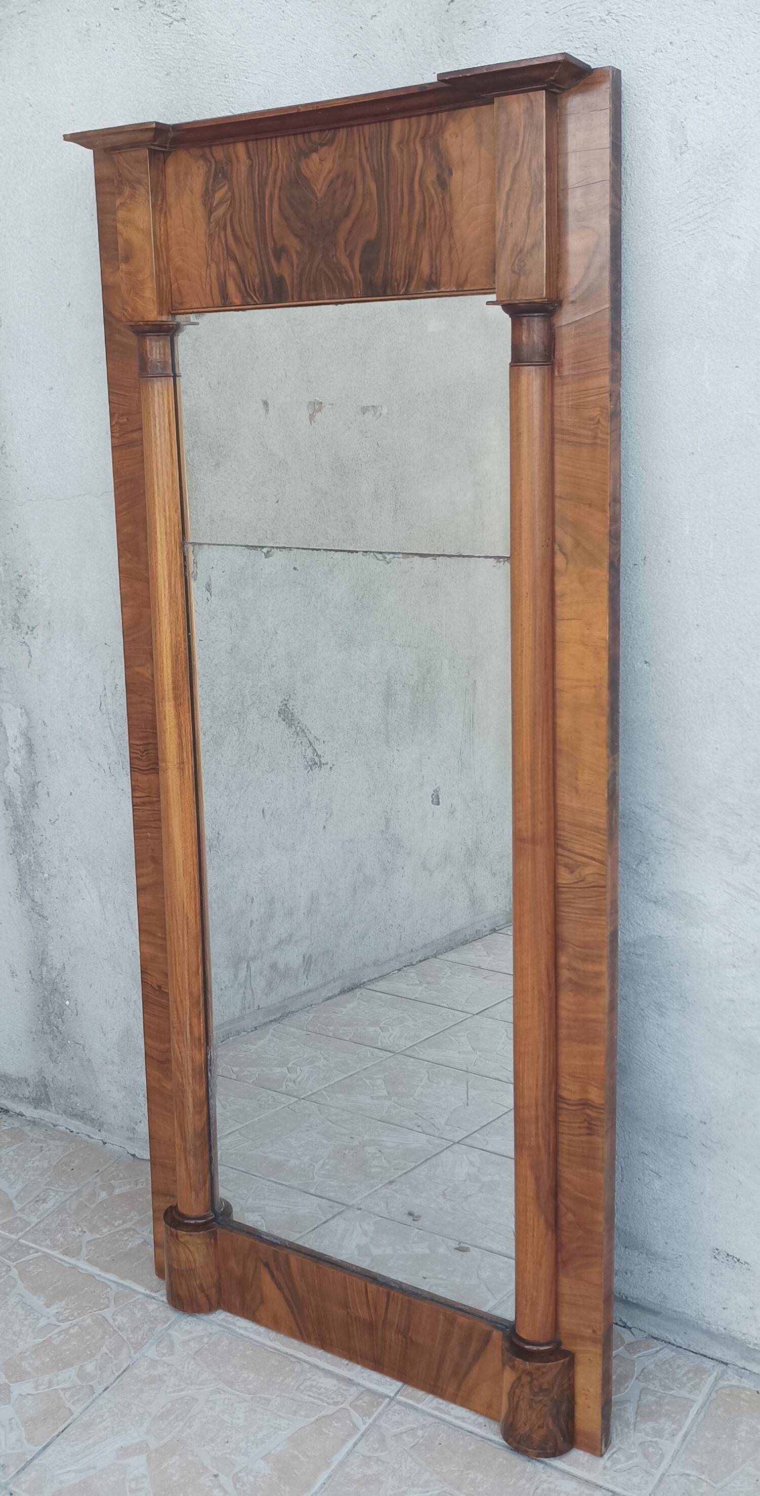 Empire mirror in mahogany