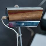 Set of 2 side tables with integrated lamp.