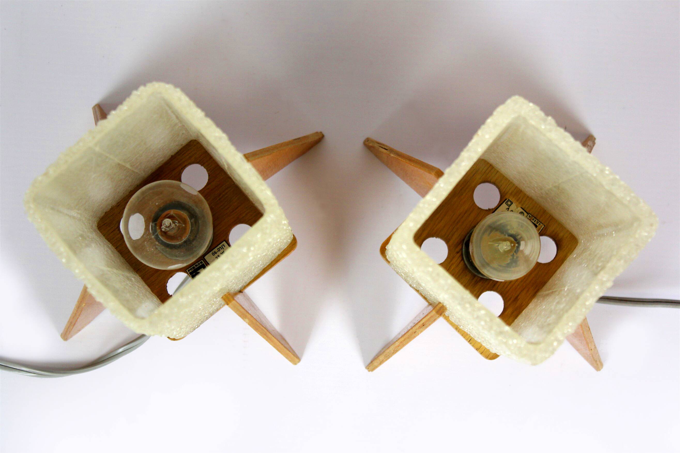 Rocket table lamps from pokrok zilina, 1970s, set of 2