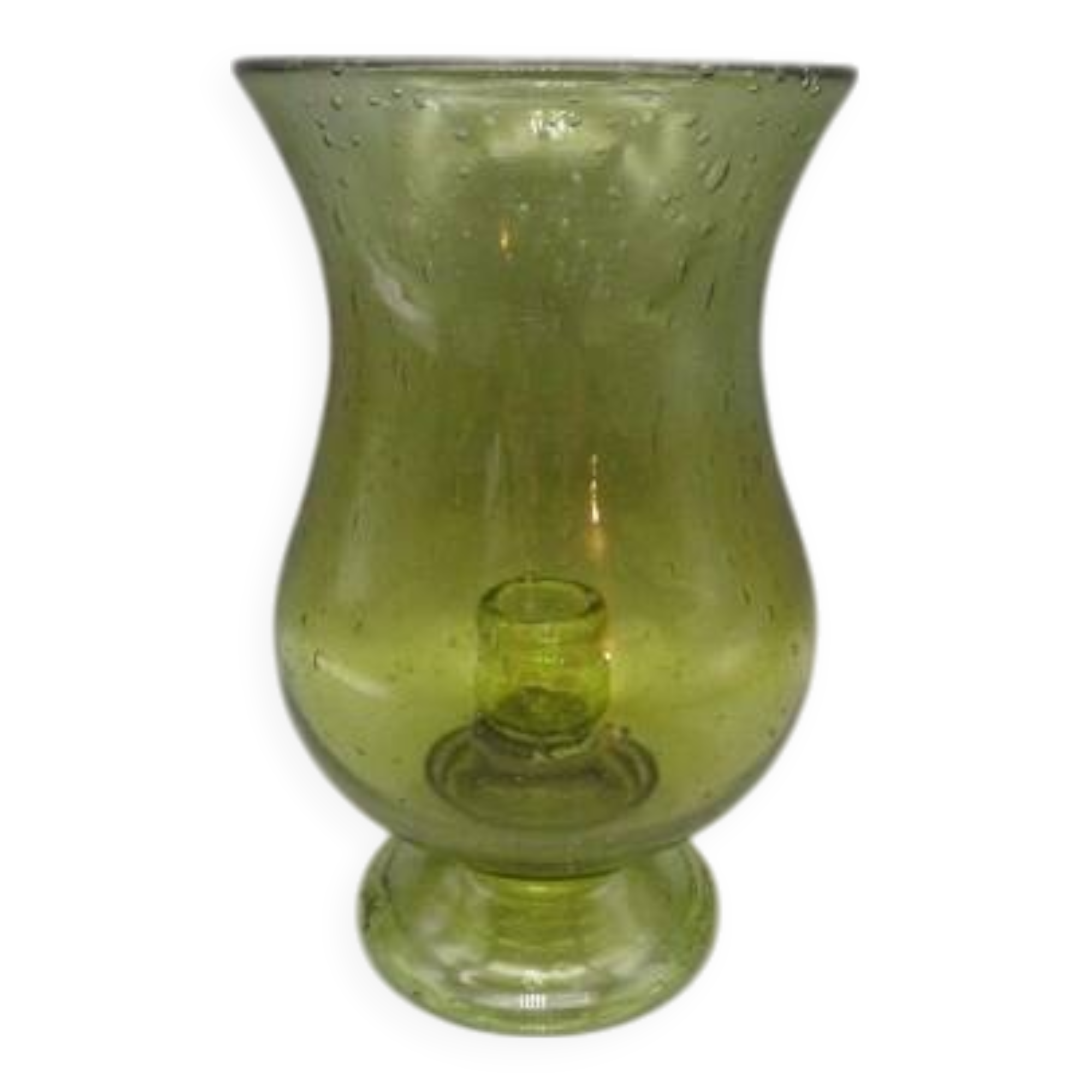 Vintage bubble glass candle holder