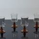 4 verres à vin Luminarc pieds ambrés