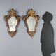 Small antique mirrors in carved and gilded wood, Italy, 20th century.