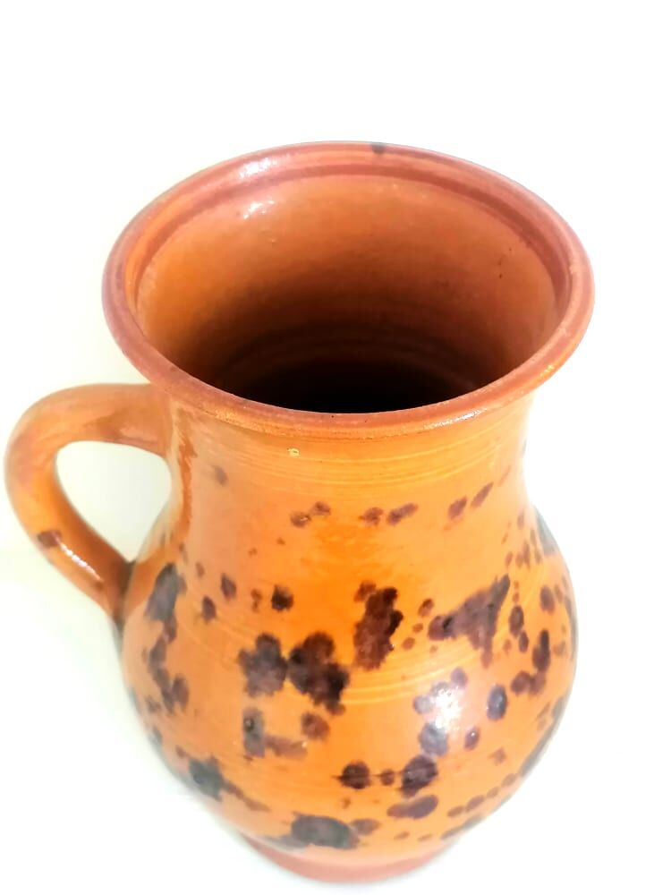 Spotted terracotta decanter, circa 1960