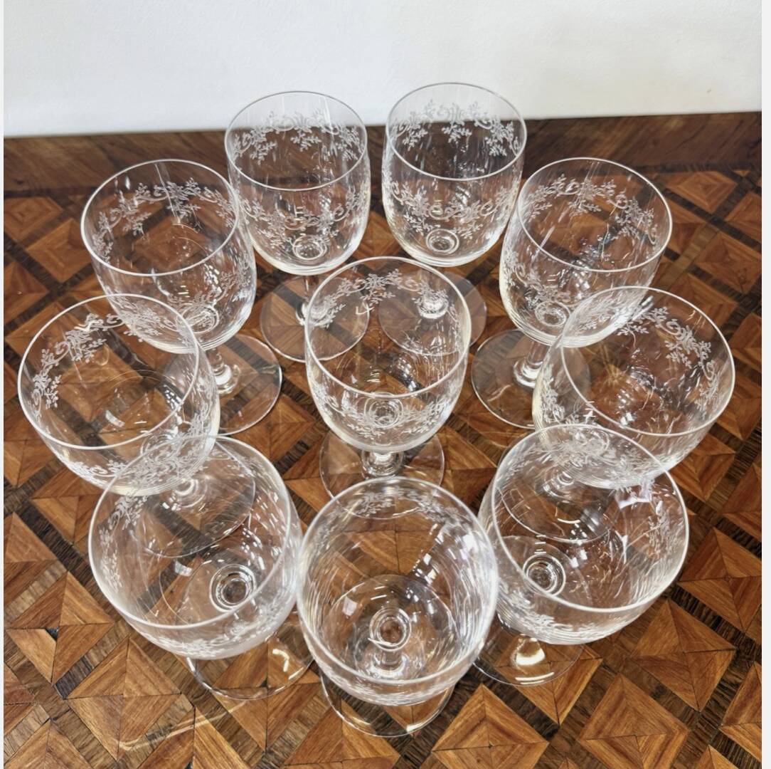 10 verres à eau Baccarat – Modèle Sévigné