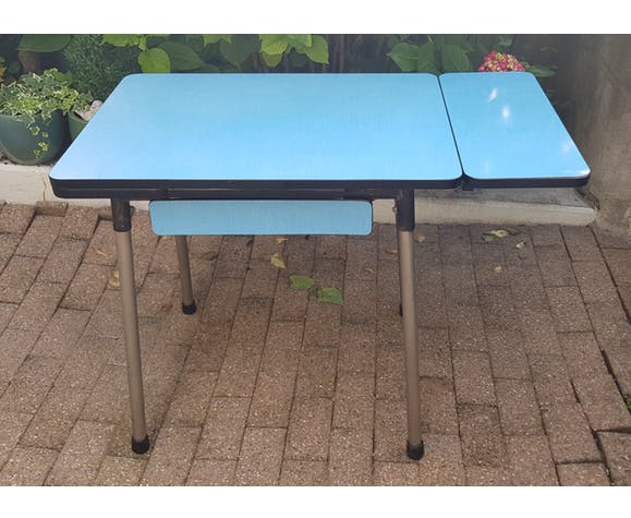 60's blue formica table