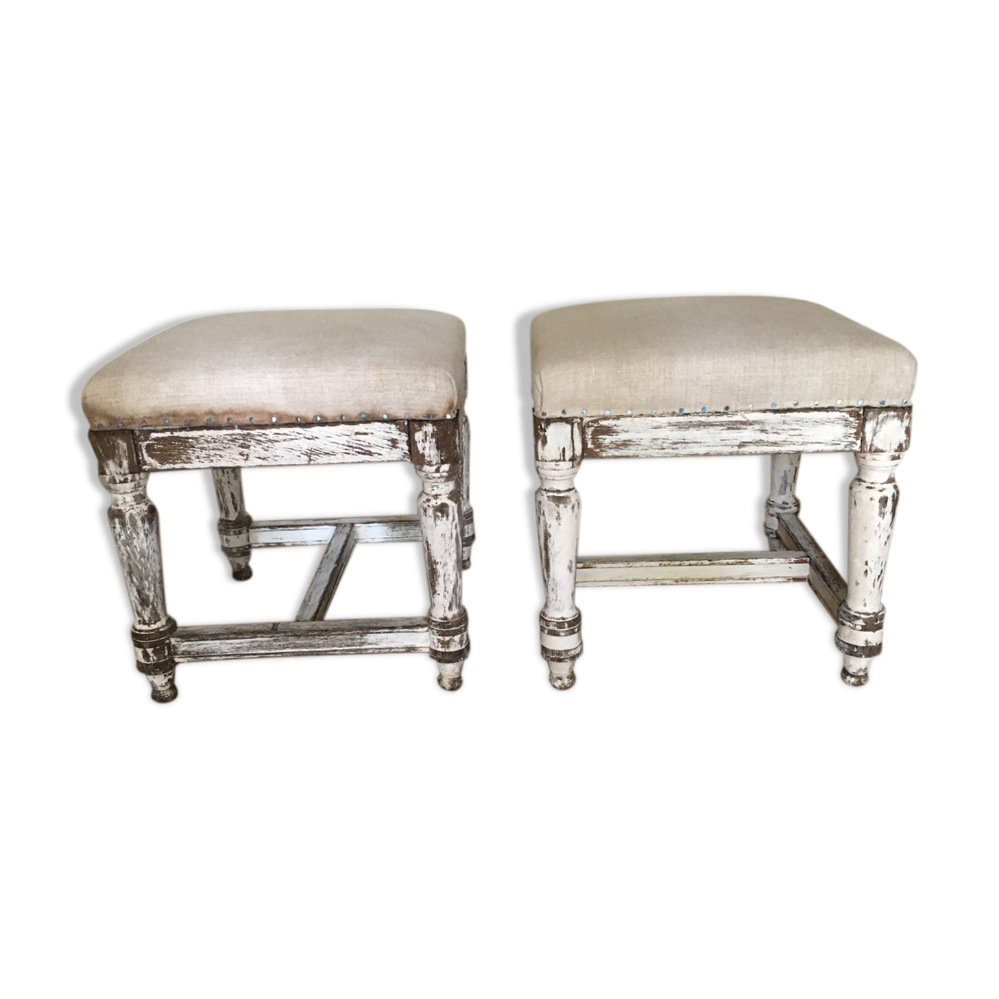 Pair of Louis XVI style stools