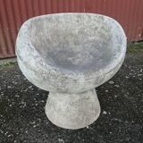 Vintage robert pansart outdoor armchair for elo in fiber cement.
