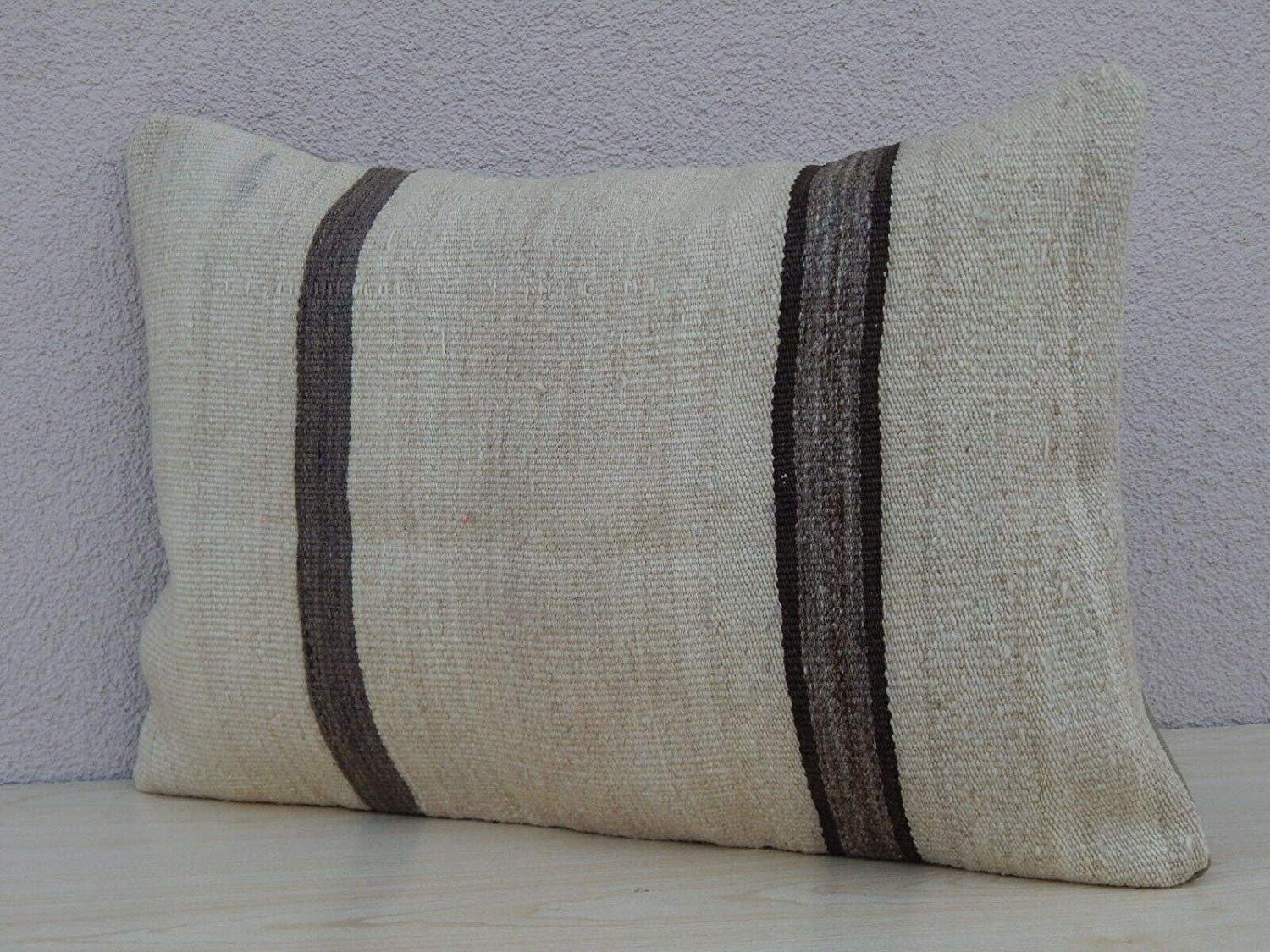 Coussin kilim blanc 35x50 cm