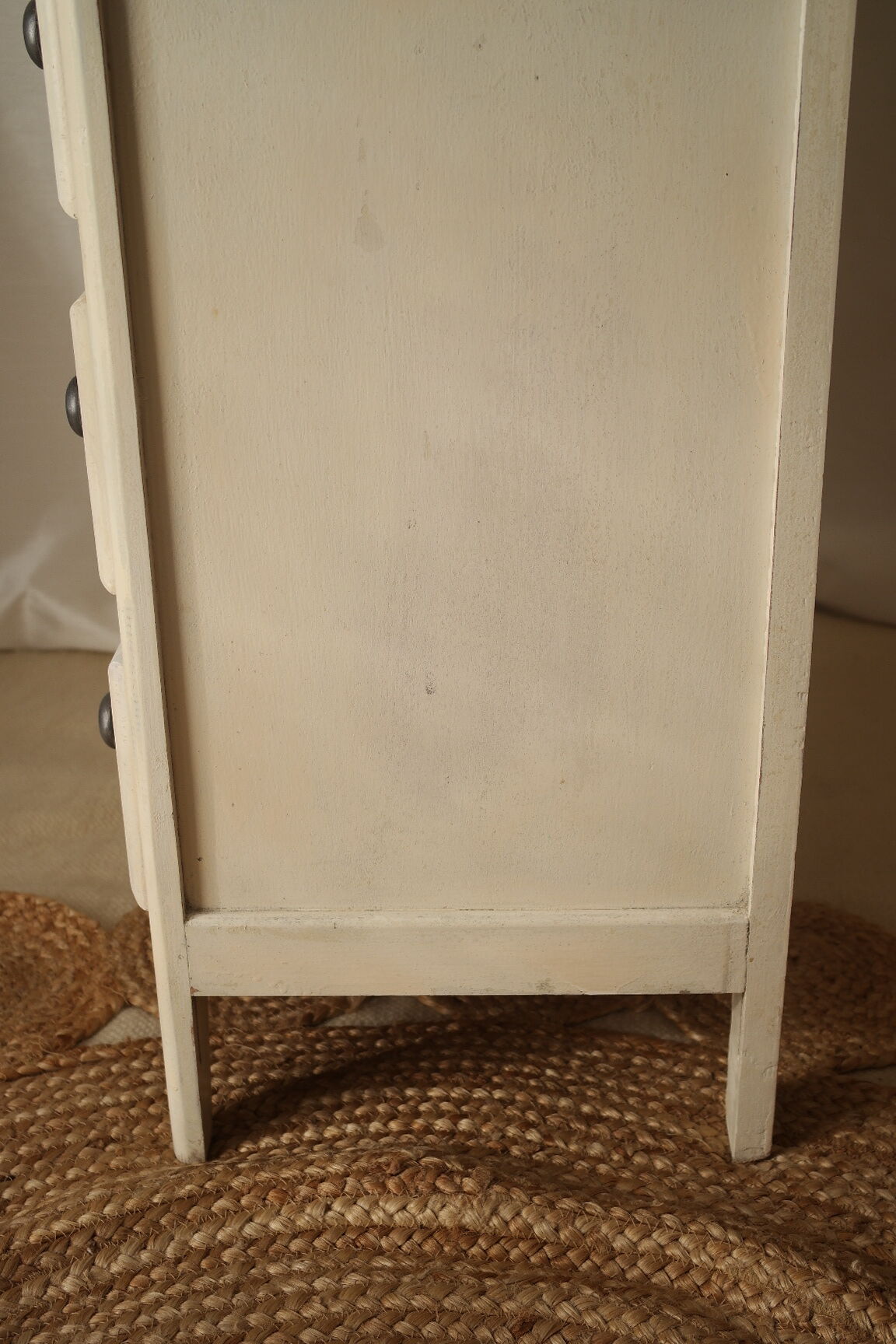 Commode art déco blanche patinée