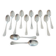 Christofle - Set of 12 America pattern table spoons - Design by Luc Lanel - Silver-plated metal