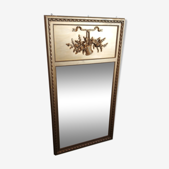 Golden trumeau mirror 73x135cm