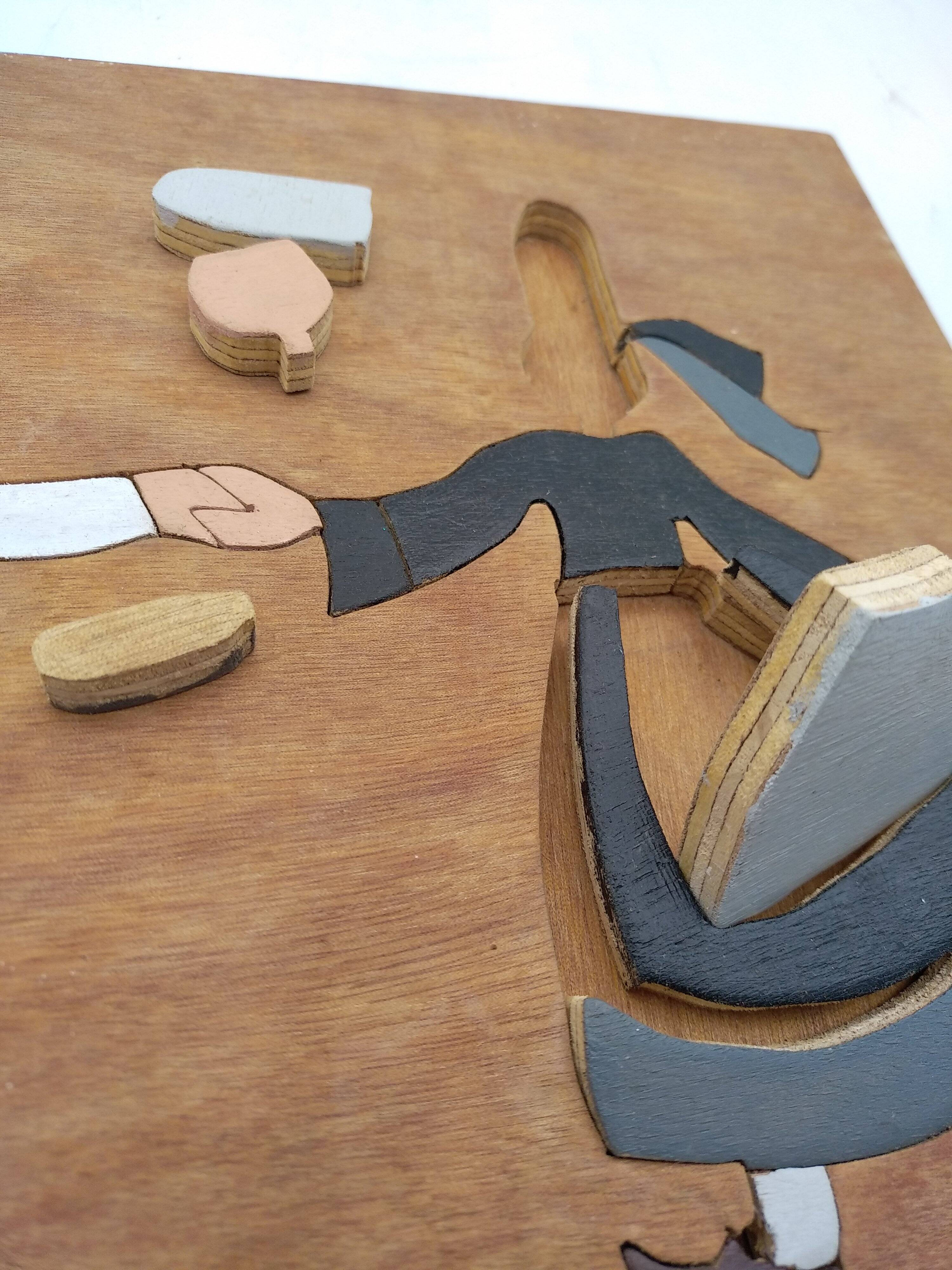 Puzzle en bois couple de Bigouden