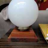 Bedside lamp, table lamp, white opaline globe