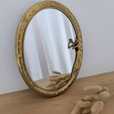 Art Nouveau brass mirror
