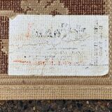 Persian rug in beige wool with woven flowers 290x190cm