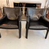 Pair of Lounge armchairs CAB 414 by Cassina circa 1970