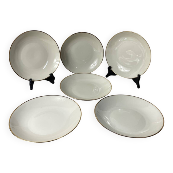 Six assiettes creuses en porcelaine Bavaria