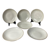 Six assiettes creuses en porcelaine Bavaria